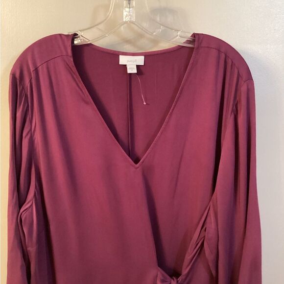 PURE JILL J JILL SIZE 2X WILDBERRY V NECK WRAP DRESS VISCOSE 3/4 SLEEVE WEDDING - Picture 5 of 11